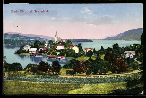 AK Maria Wörth, Seeausblick