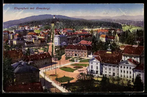 AK Klagenfurt, Panorama mit Kreuzbergl