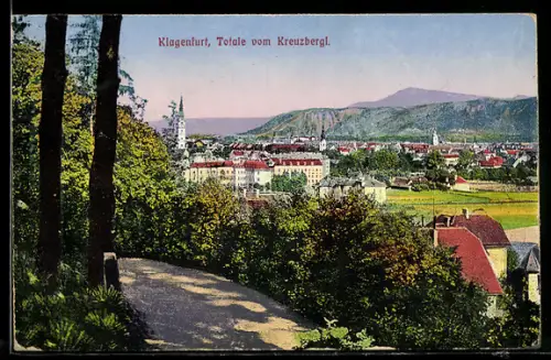 AK Klagenfurt, Totale vom Kreuzbergl