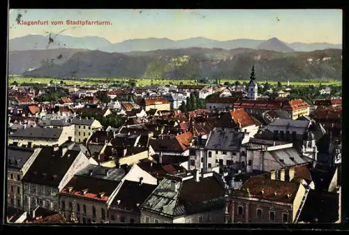 AK Klagenfurt, Blick vom Stadtpfarrturm