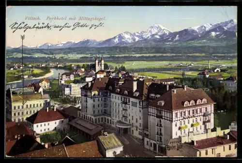 AK Villach, Parkhotel mit Mittagskogel