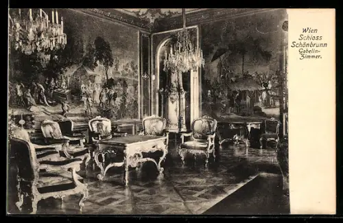 AK Wien, Schloss Schönbrunn, Gobelin-Zimmer