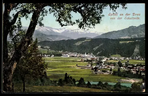 AK Spittal an der Drau, Ortsansicht von der Schattseite