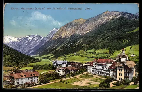 AK Gossensass /Tirol, Teilansicht mit Palasthotel Wielandhof