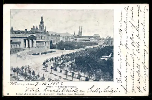 AK Wien, Franzensring mit Kirche