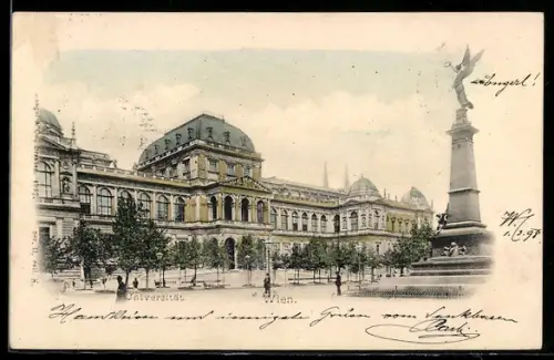 AK Wien, Universität mit Denkmal
