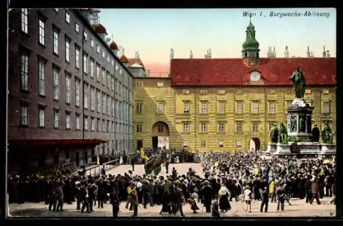 AK Wien, Hofburg, Burgwache-Ablösung