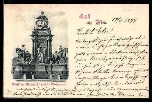 AK Wien, Kaiserin Maria Theresia-Monument