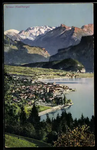 AK Brienz /Hasliberge, Orts- und Seepanorama