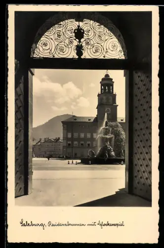 AK Salzburg, Residenzbrunnen mit Glockenspiel