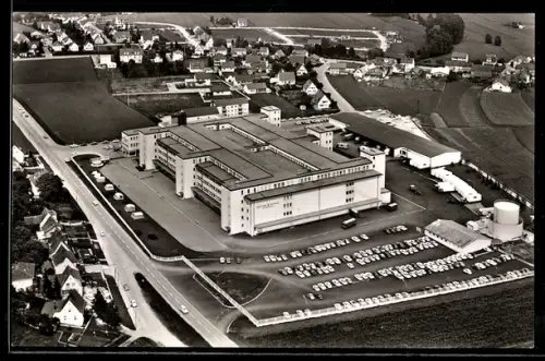 AK Burgkunstadt, Baur-Versandhaus vom Flugzeug aus