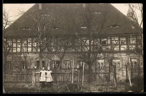 Foto-AK Narsdorf, Grossbauernhaus Polster