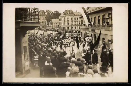 Foto-AK Greiz, 300 Jahr Feier der Stadt, Festumzug