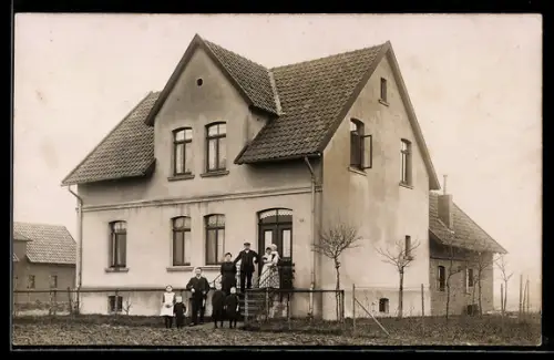 Foto-AK Dankersen /Minden, Haus Familie Nöhlmann 1912, Strassennummer 221