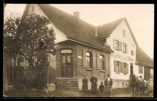 Foto-AK Bissingen /Teck, Gasthaus z. Teck, Inh. Jakob Ederle