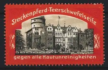 Reklamemarke Steckenpferd-Teerschwefelseife, Schloss zu Detmold