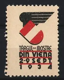 Reklamemarke Wien, Târgul de Mostre, 1934, Flügel-Symbol