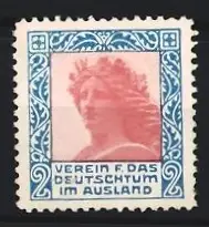 Reklamemarke Verein für das Deutschtum im Ausland, Frauenkopf