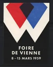 Reklamemarke Vienne, Foire de Vienne 1959, geometrische Formen