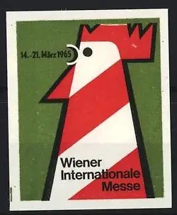 Reklamemarke Wien, Wiener Internationale Messe 1965, Hahn-Symbol