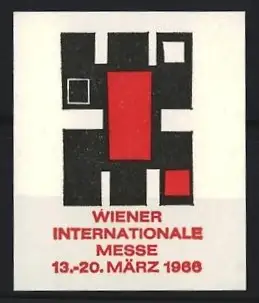 Reklamemarke Wien, Wiener Internationale Messe 1966, Abstraktes Design