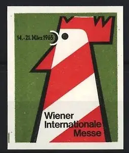 Reklamemarke Wien, Wiener Internationale Messe 1965, Hahn-Symbol