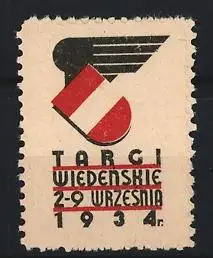 Reklamemarke Wien, Targi Wiedenskie 1934, Adler-Symbol