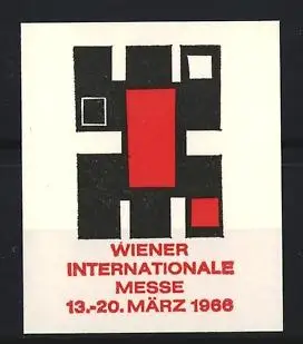 Reklamemarke Wien, Internationale Messe 1966, geometrische Muster