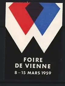 Reklamemarke Vienne, Foire de Vienne 1959, abstraktes Wappen