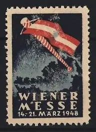 Reklamemarke Wien, Wiener Messe 1948, Flagge