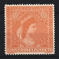 Reklamemarke Viribus Unitis, Kaiserin Elisabeth, Porträt