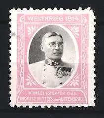 Reklamemarke Weltkrieg 1914, Moritz Ritter von Auffenberg, Armeeinspektor