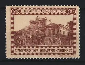 Reklamemarke Marburg, Stadtverschönerungs-Verein, Theater-Kasinogebäude