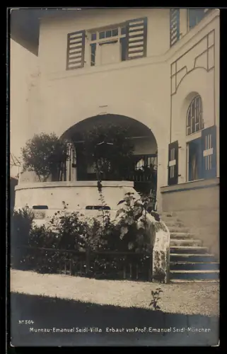 AK Murnau / Staffelsee, Eingang zur Emanuel Seidl-Villa