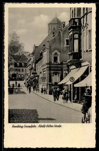 AK Homburg, Blick in die Strasse