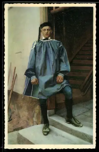 AK Junger Mann in Rieser Volkstracht