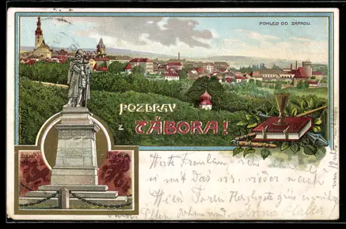 Lithographie Tabor, Pomnik namesti, Pohled od Zapadu