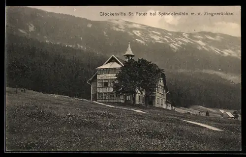 AK Spindelmühle, Glockenvilla St. Peter mit dem Ziegenrücken