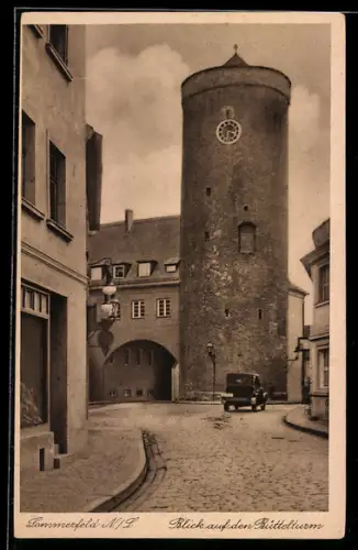 AK Sommerfeld-Lubsko, Gebäudeansicht, Blick auf den Büttelturm