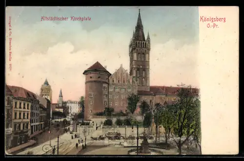 AK Königsberg /O.-Pr., Altstädtischer Kirchplatz