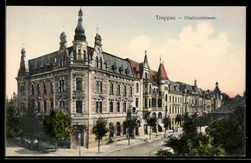 AK Troppau, Partie in der Olmützerstrasse