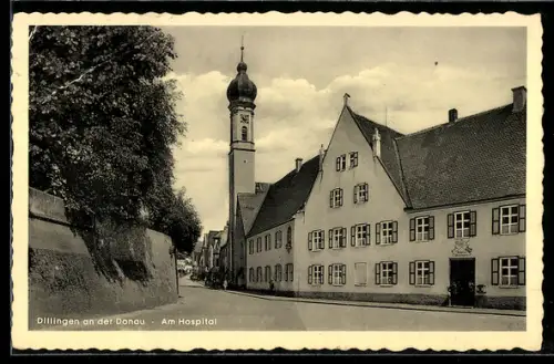AK Dillingen an der Donau, Strassenpartie am Hospital
