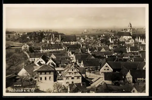 AK Höchstädt a. d. D., Teilansicht mit Kirche