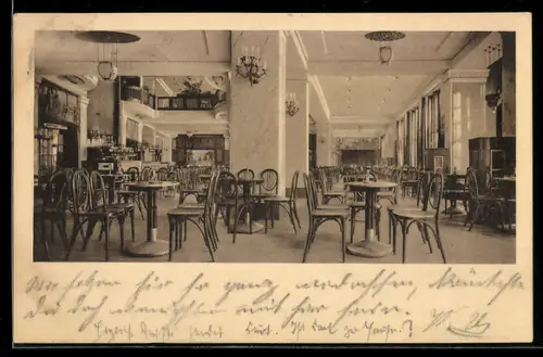 AK Dresden, Cafe Blesch, Pragerstrasse 58, Innenansicht