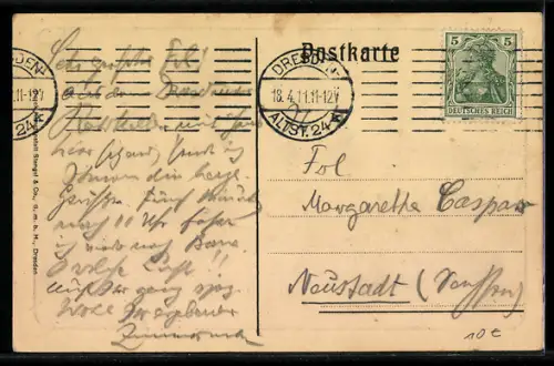 AK Dresden, Gasthaus Raths-Weinkeller, Ratsherrenstube