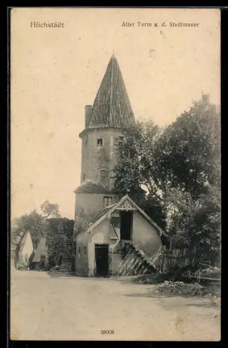 AK Höchstädt, Alter Turm a. d. Stadtmauer