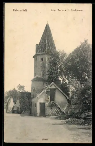 AK Höchstädt, Alter Turm a. d. Stadtmauer