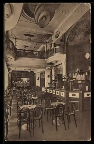 AK Dresden, Café Blesch, Innenansicht, Prager Strasse 58