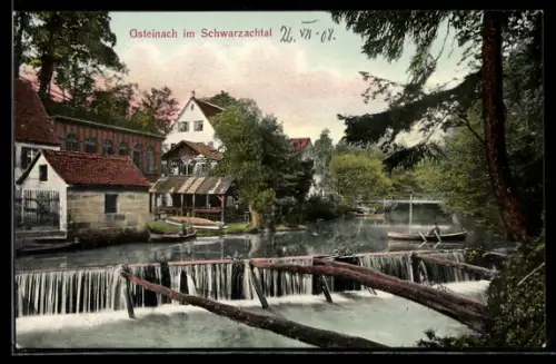 AK Gsteinach i. Schwarzachtal, Ortsansicht mit Gewässer