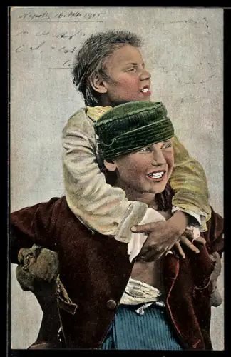 AK Neapel / Napoli, Zwei Jungen